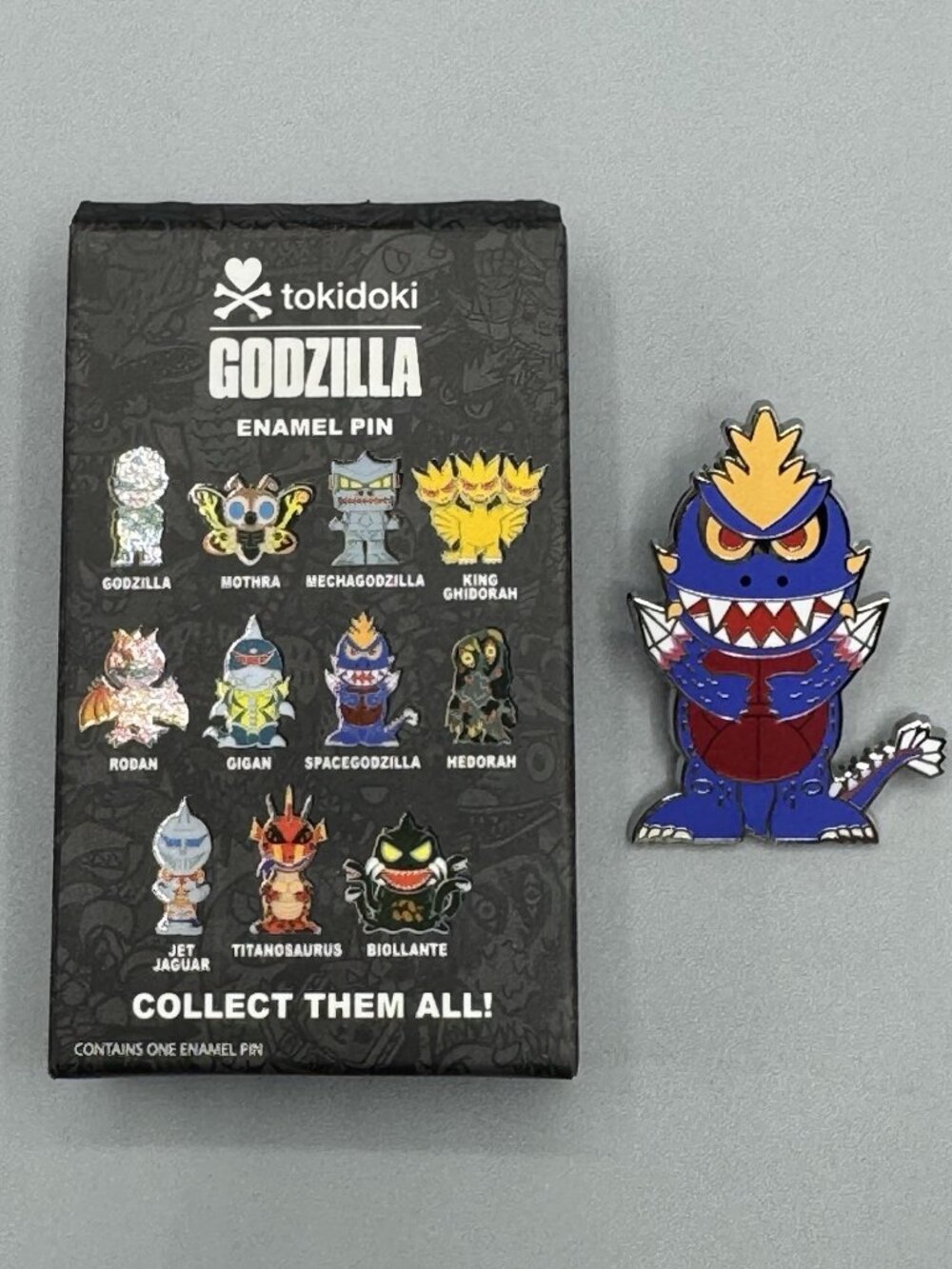 tokidoki X Godzilla Blind Enamel Pin SPACEGODZILLA New Open Box
